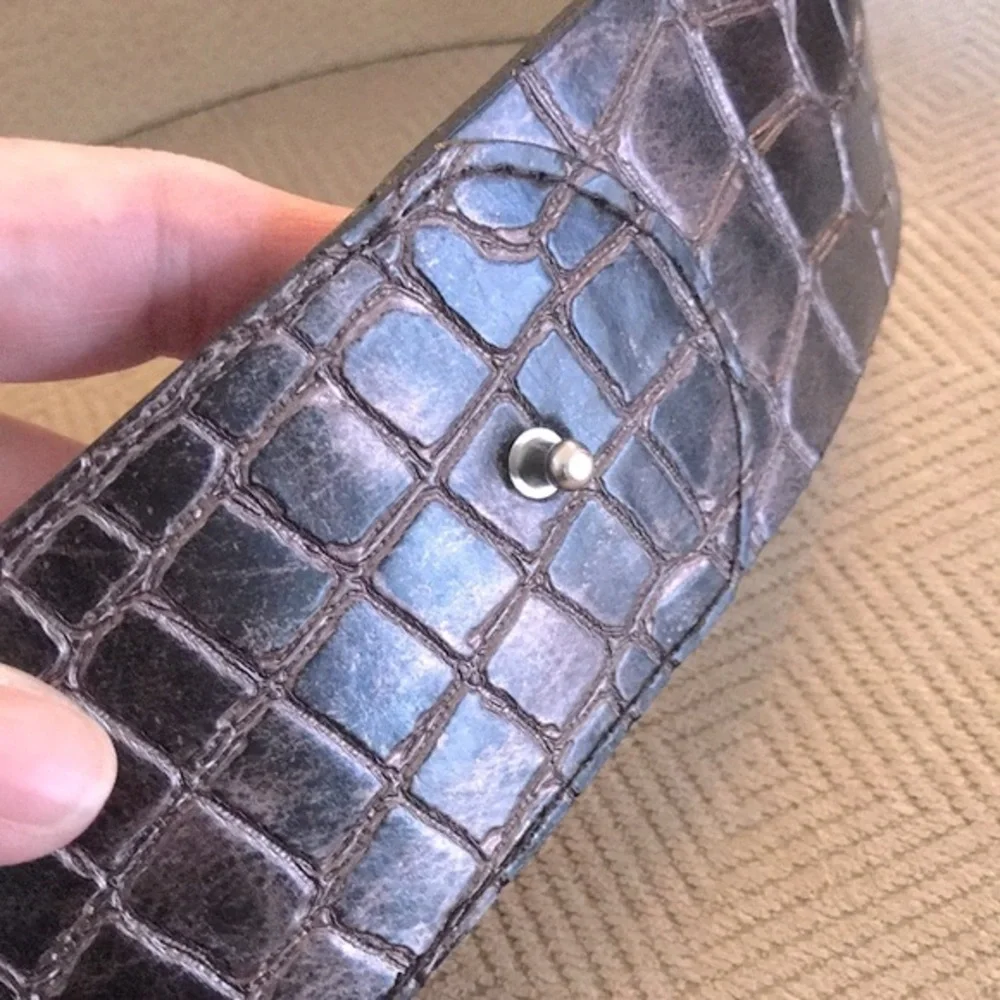 CHICO’S Crocodile Embossed Belt
